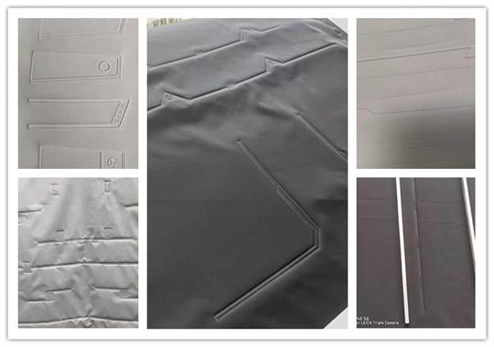 羽絨服口袋鋼印壓花工藝運用高頻壓花機(jī)